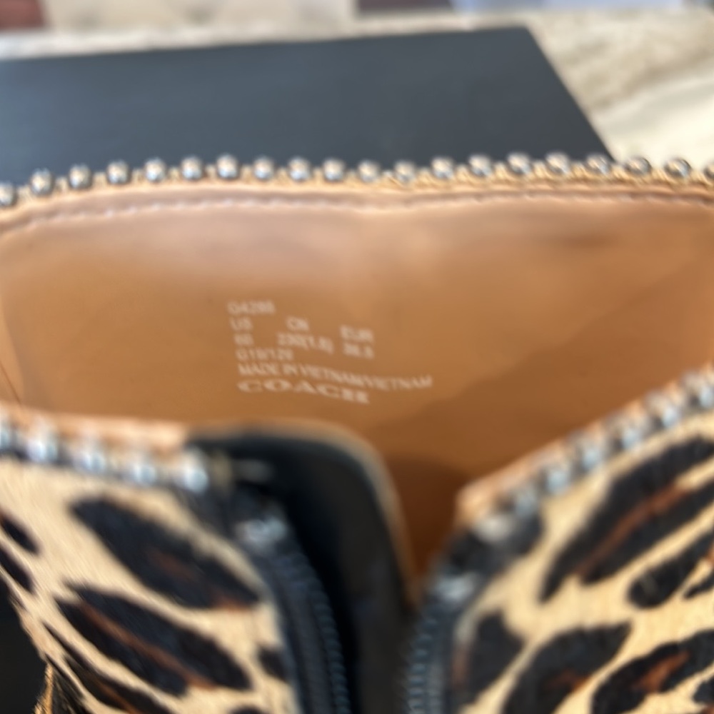 NWT Coach Animal Print Booties - Picture 7 of 16